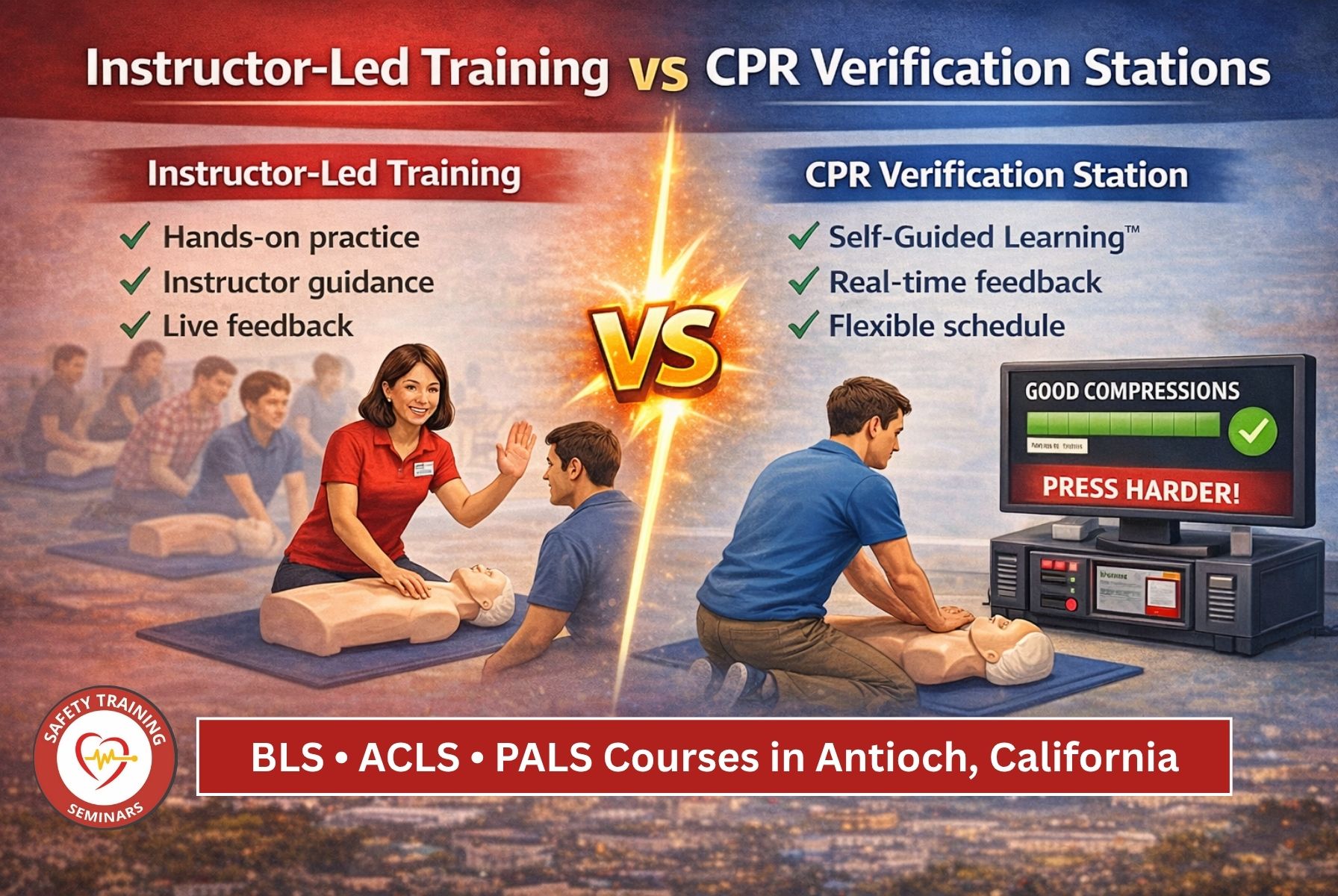 Instructor-Led Training vs. CPR Verification Stations: BLS, ACLS, and ...