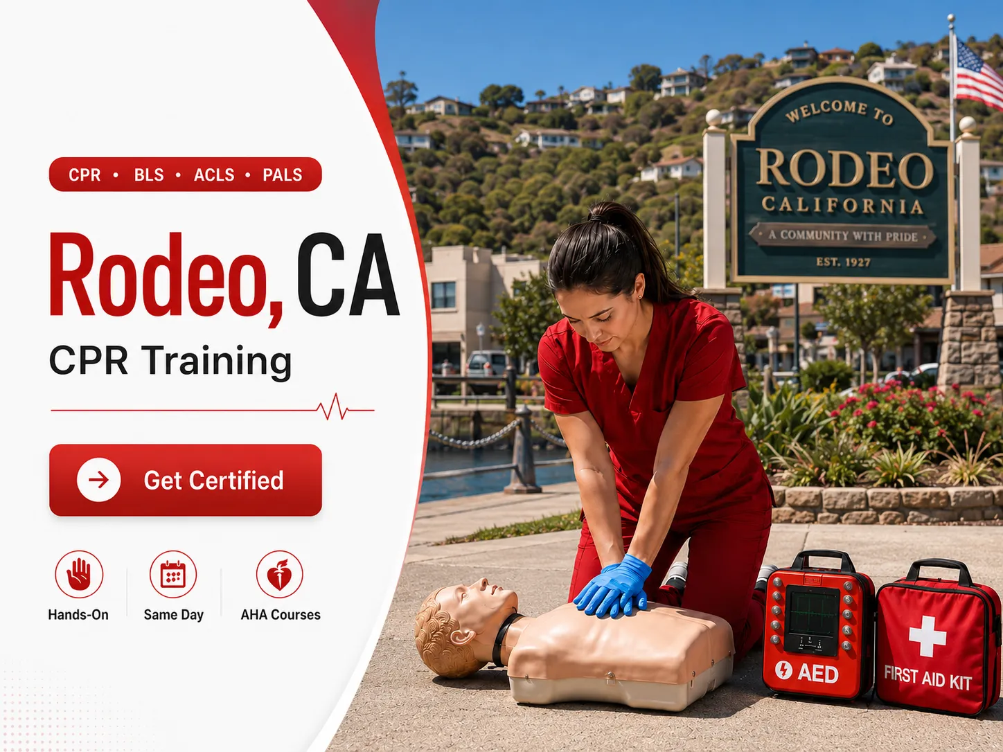 ACLS megacode simulation training class in Rodeo, CA