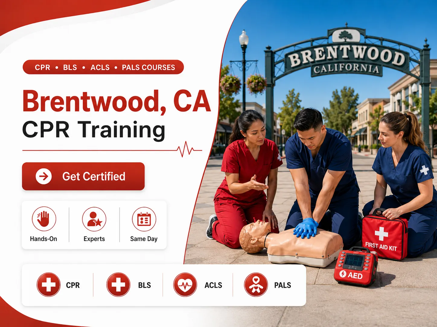 ACLS training with cardiac monitors in Brentwood, CA