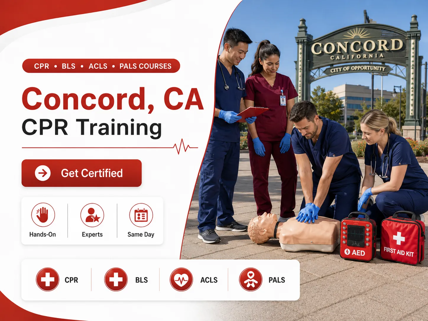 CPR & BLS certification class for healthcare workers in Concord, CA
