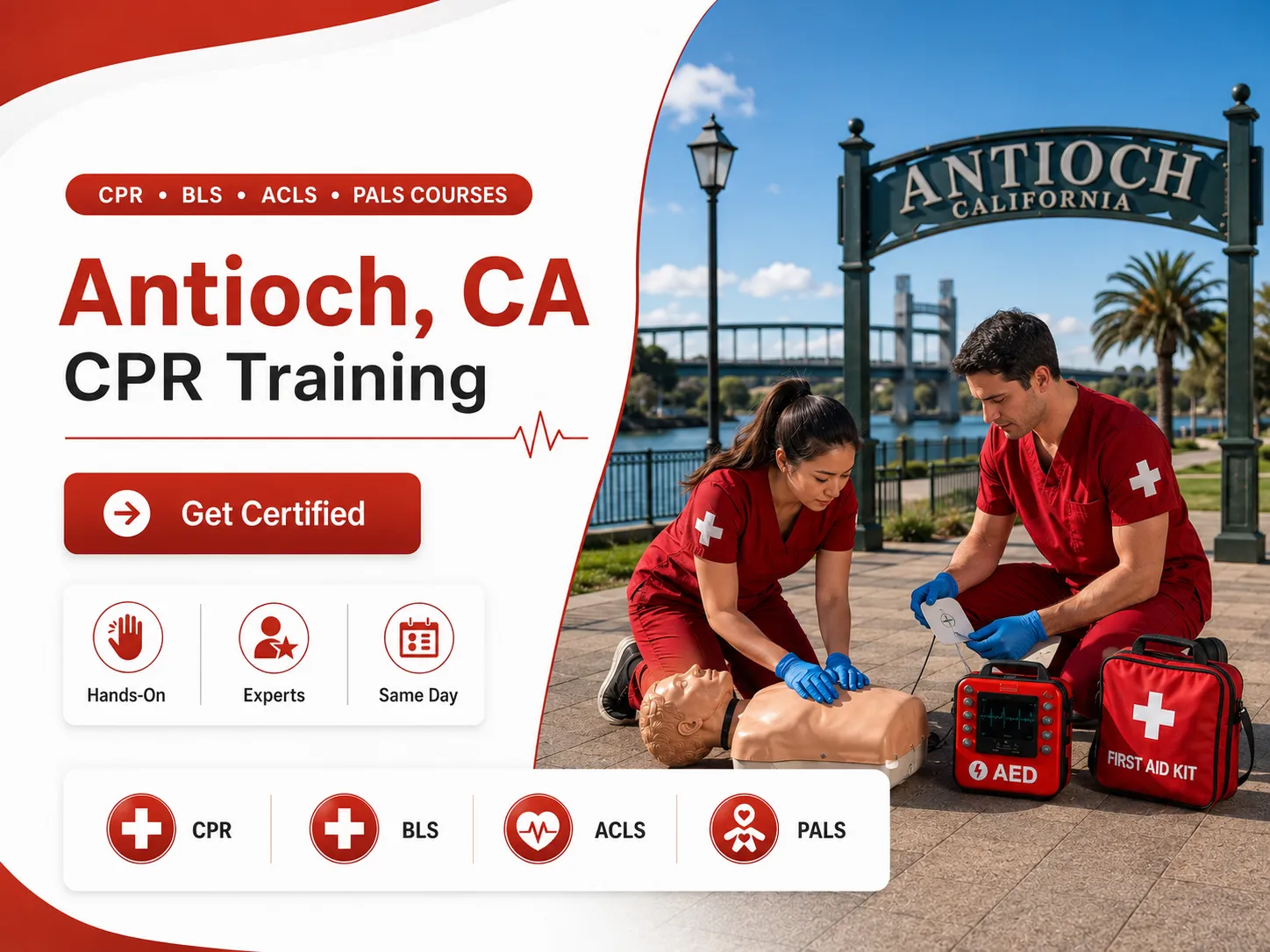 Group CPR certification class in Antioch, California