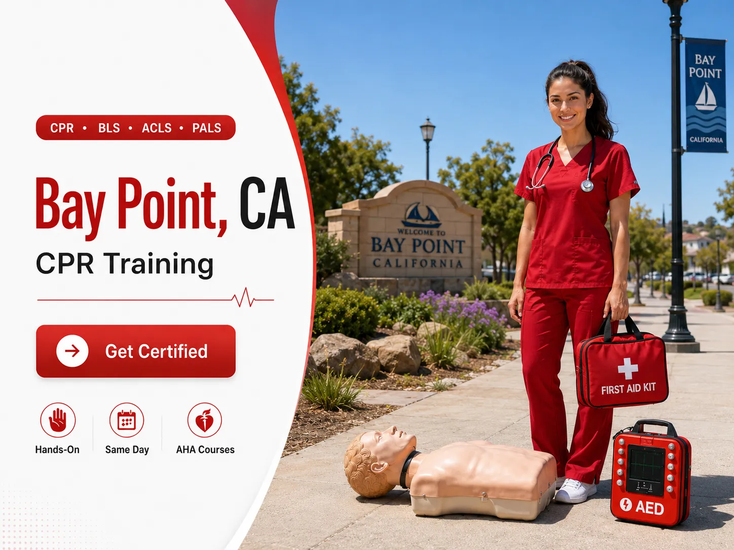 Hands-on PALS and ACLS course for medical staff in Bay Point, CA